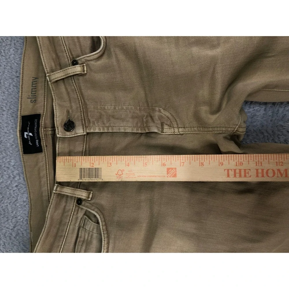 7 For All Mankind Jeans Men 34x34 Brown Slimmy Luxe Performance